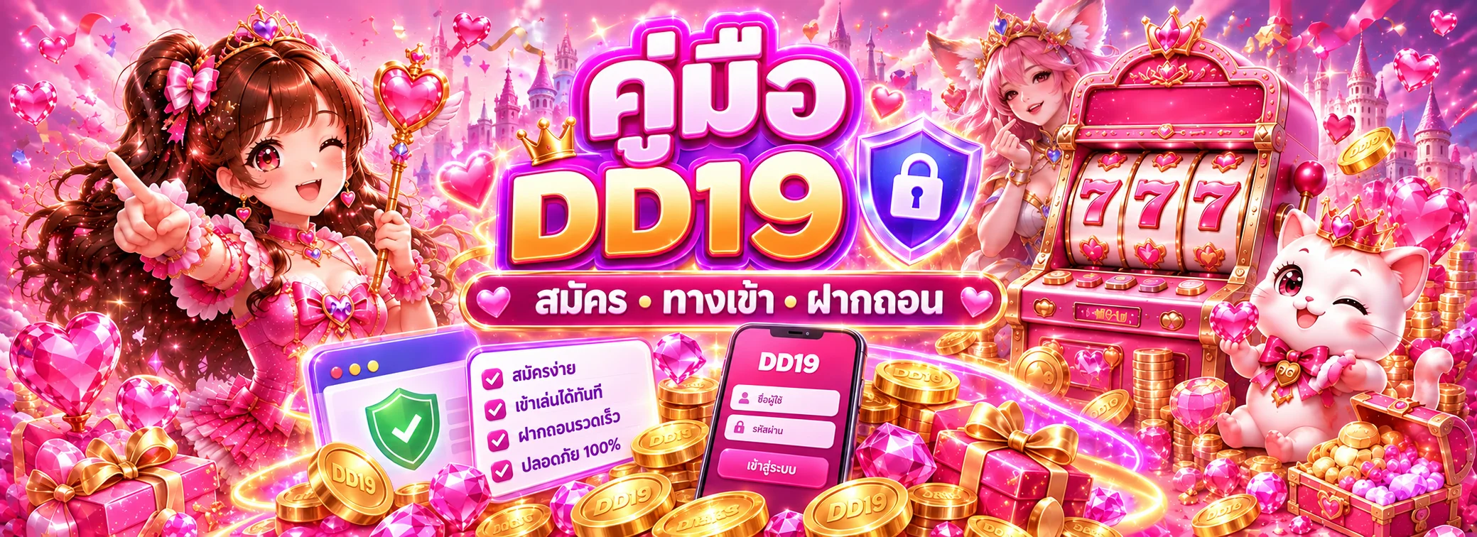 DD19 วิธีสมัคร ทางเข้าเว็บหลัก ฝากถอนและเริ่มเล่น